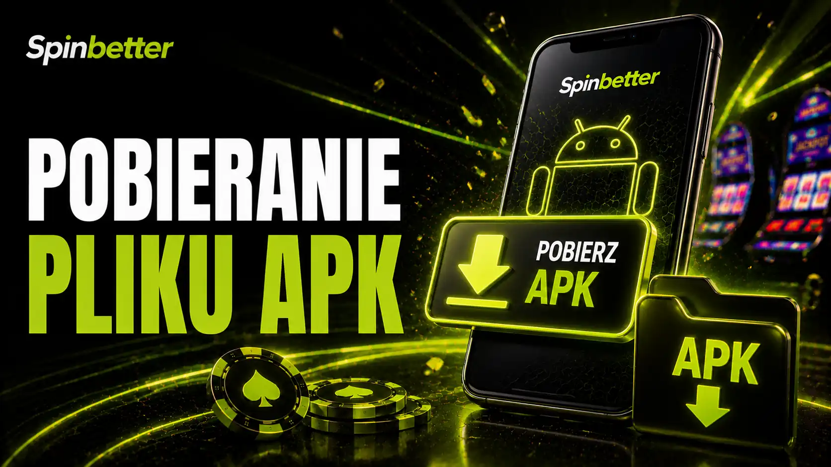 Ekran pobierania pliku instalacyjnego, czyli SpinBetter apk na Androida